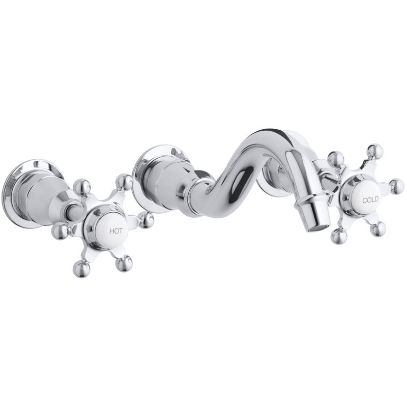 KT1543BN,CP,PB Kohler Antique Wall Mount Bathroom Sink Faucet Trim